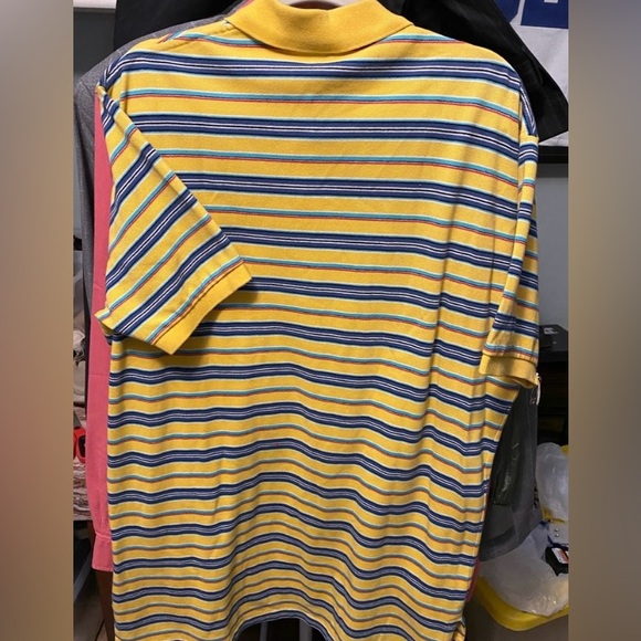 Ralph Lauren Polo Golf Size Large Yellow With Multicolor Stripe Men’s - Picture 2 of 3